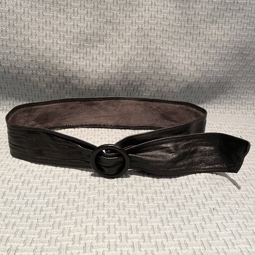 Vintage Black Leather Belt